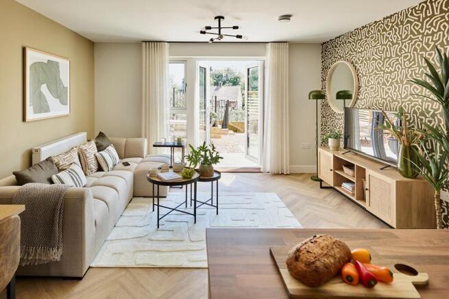 The living space has direct access to the garden
