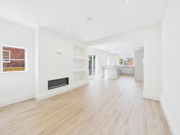 open plan living room & breakfast/kitchen