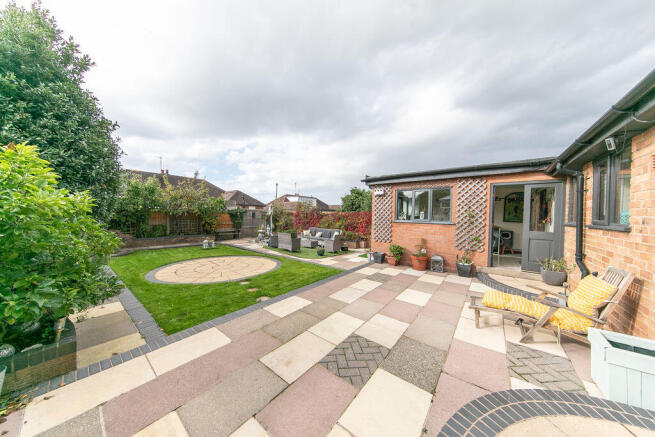 Neatly landscaped private garden