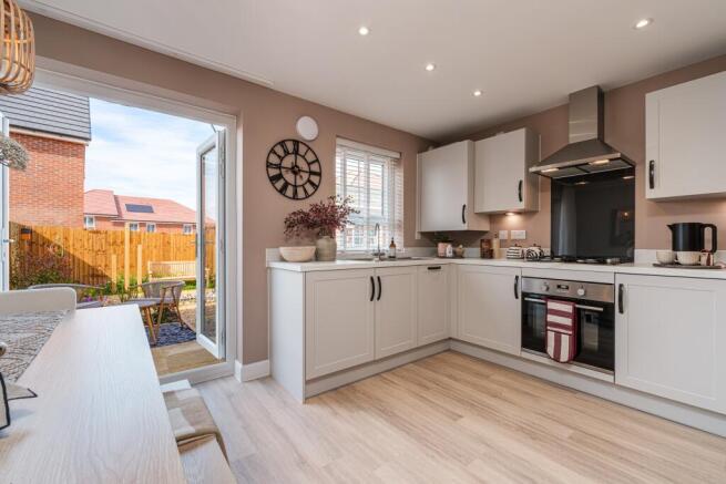 Interior view of the kitchen & dining in our 3 bed Ellerton home