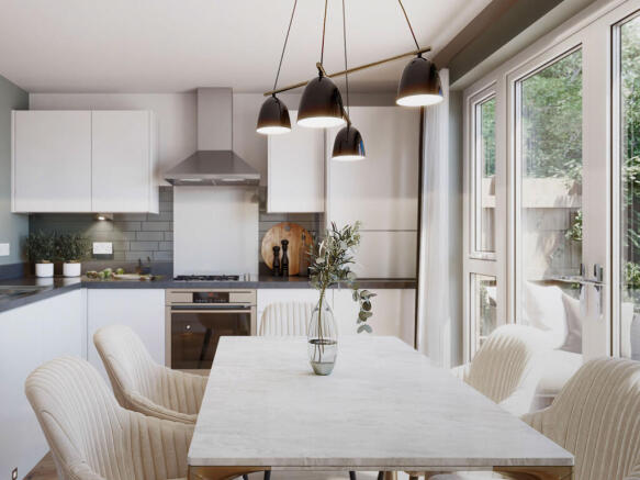 Image of kitchen/dining room in 3 bedroom Duart house type