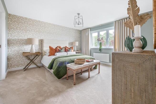 King size main bedroom with plenty of room for storage