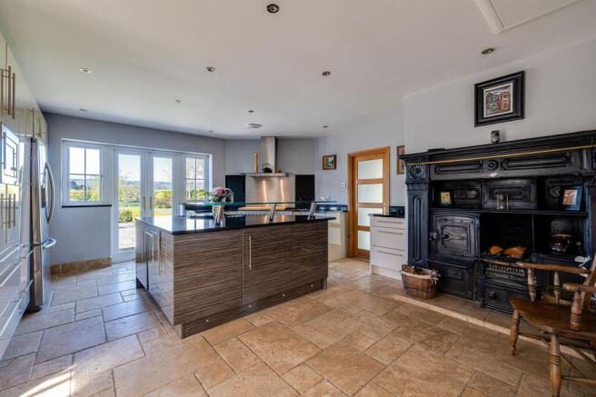 Kitchen with garden view