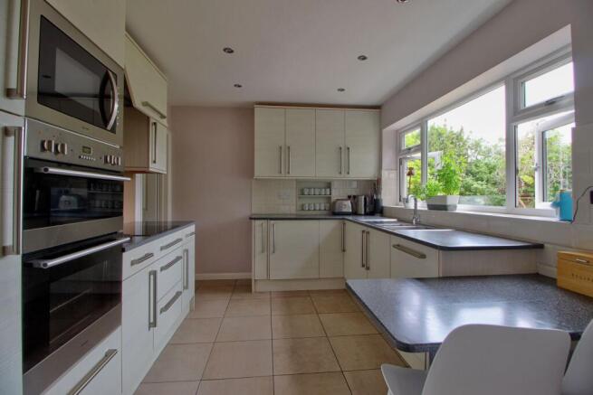 Kitchen overlooks garden