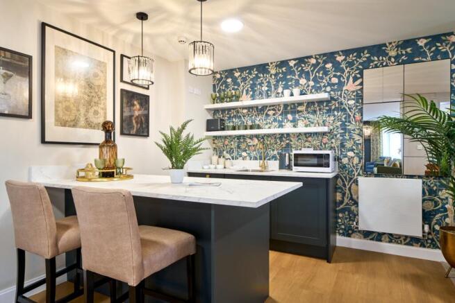 Show home kitchen and dining room