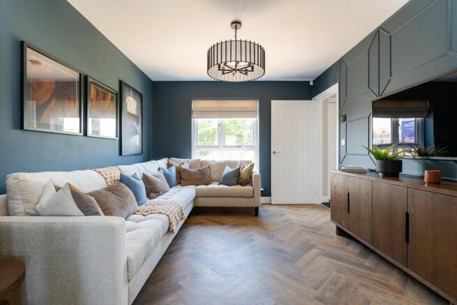 The lounge is situated at the front of the home