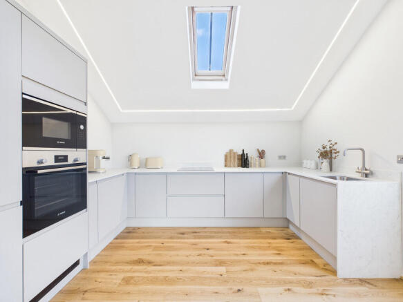 Kitchen staged