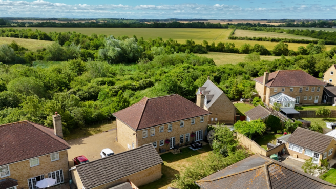 Aerial view of home