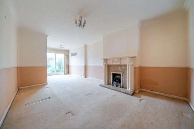 Large rear reception room with french doors