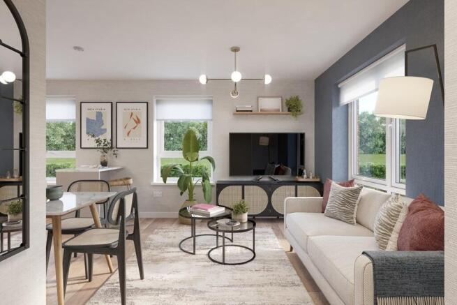 A cosy lounge for relaxing in front of the TV