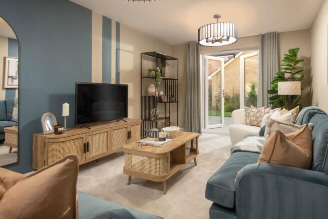 Internal image of the lounge in the Alderney 4 bedroom home