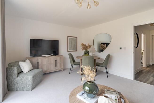 bayberry plot 16 living room, 2 bedroom house for sale in bicester