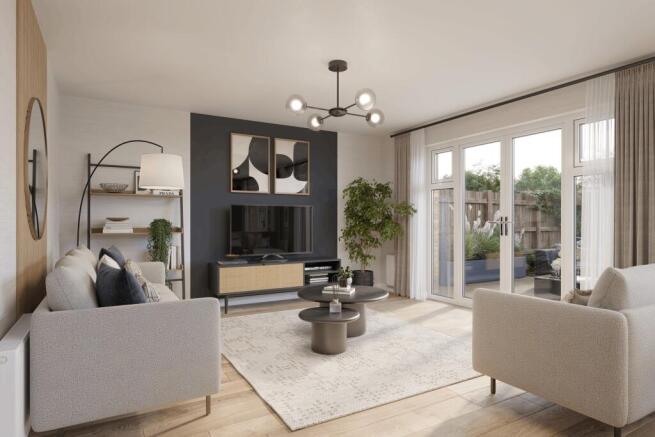 Internal CGI of the lounge of the buckland
