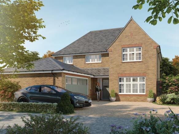 External CGI in brick of the Ledsham, a 4 bedroom house
