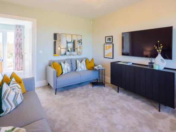 Living room of the Shrewsbury, a 4 bedroom house