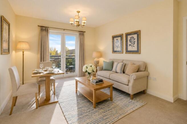 a living room with a couch and a coffee table