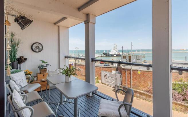 Balcony with views to the Solent
