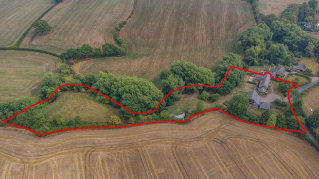 Aerial view showing boundary of property