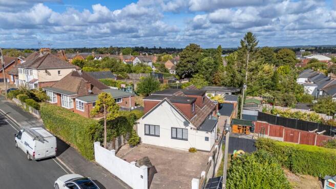 Aerial View of Property Frontage