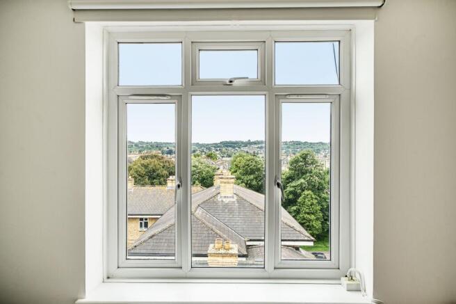 Panoramic views out from your lounge over the city