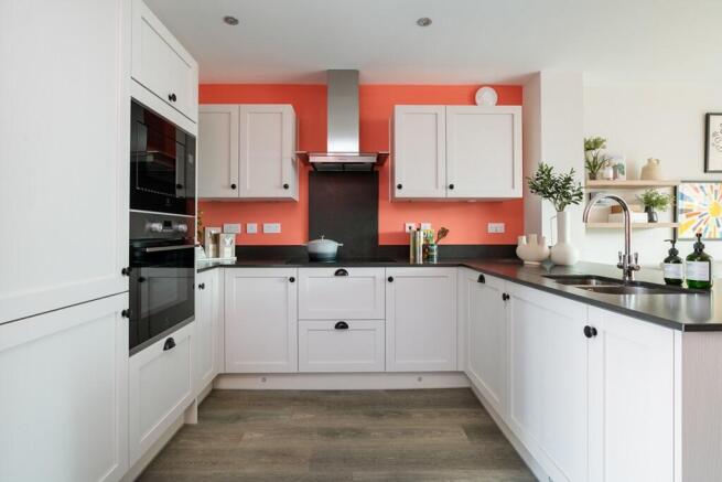 Modern kitchen with energy efficient appliances