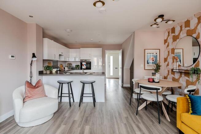 The open plan layout is perfect for entertaining