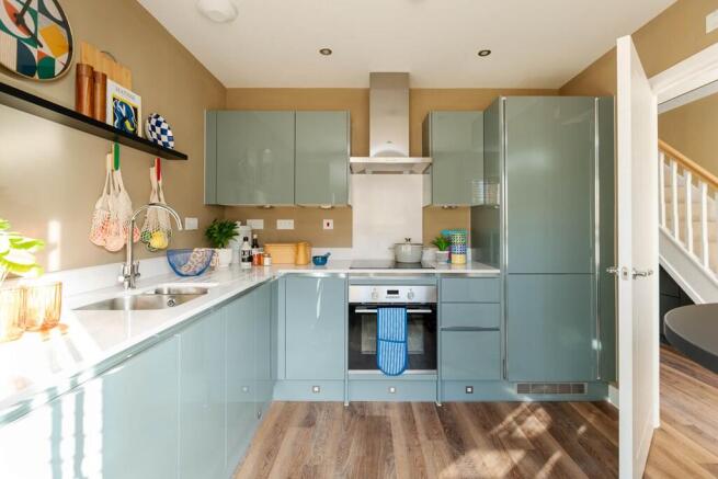 A bright kitchen to the front