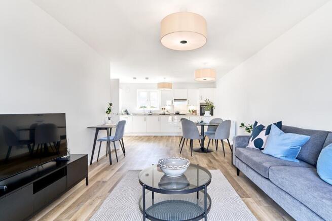 An inviting space to entertain friends - typical Taylor Wimpey apartment