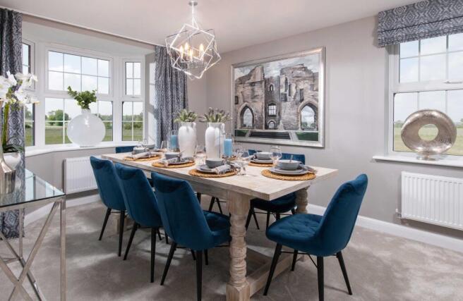 Spacious dining room