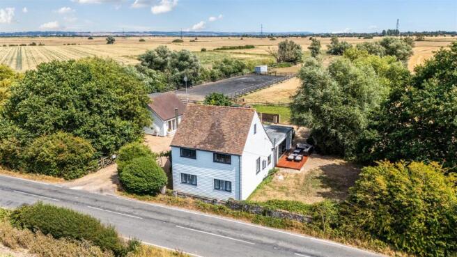Aerial Shot of House,Annex and Stables .jpg