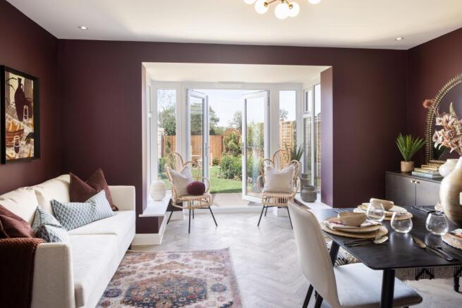 Kitchen with dining area in the Rockley 3 bedroom home