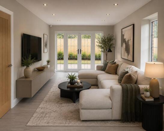 Family room - CGI staged