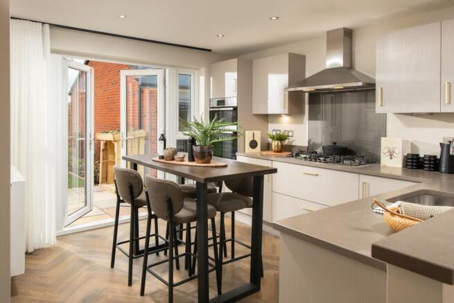 Open-plan kitchen