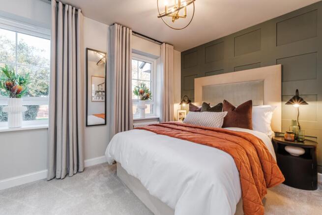 Interior view of the bedroom in our 2 bed Denford home