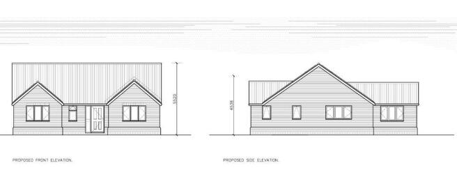 Proposed front and side elevation