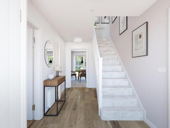 The welcoming entrance hallway - typical Taylor Wimpey home