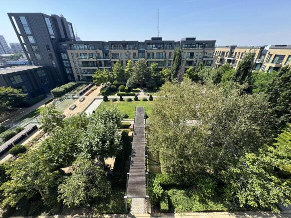 A contemporary two bedroom apartment with a south