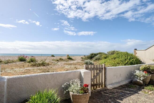 View of beach from patio