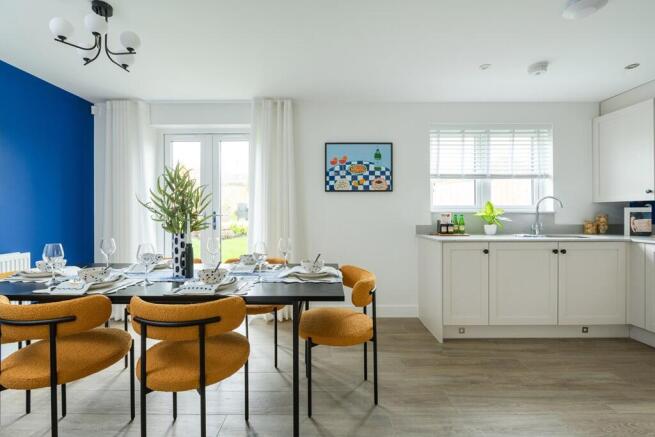 French doors to the rear garden flood the space with natural light