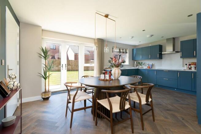 French doors lead to the rear garden