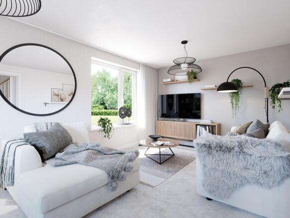 The separate living area is a cosy space to retreat to