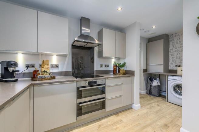 Kitchen and utility room in 4 bedroom Balloch house type