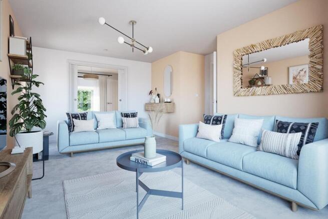 The living room features pocket doors through to the study, so you can separate your work and home