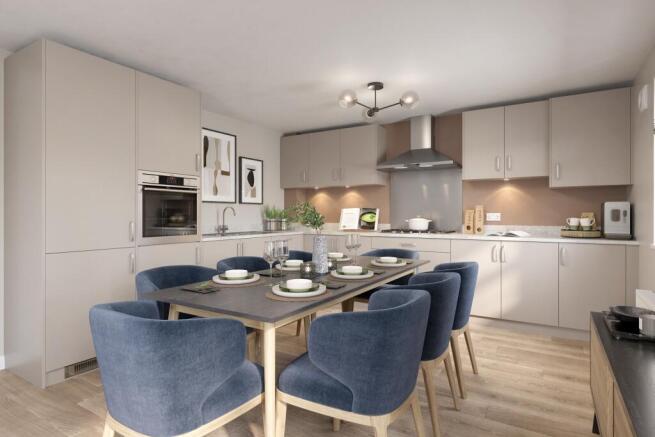 Internal CGI of the frieston kitchen