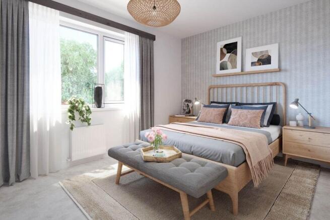 Generous guest bedroom