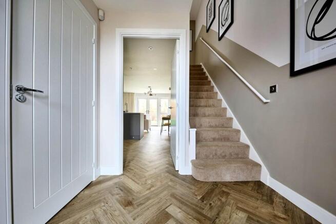 A warm hallway welcomes you home