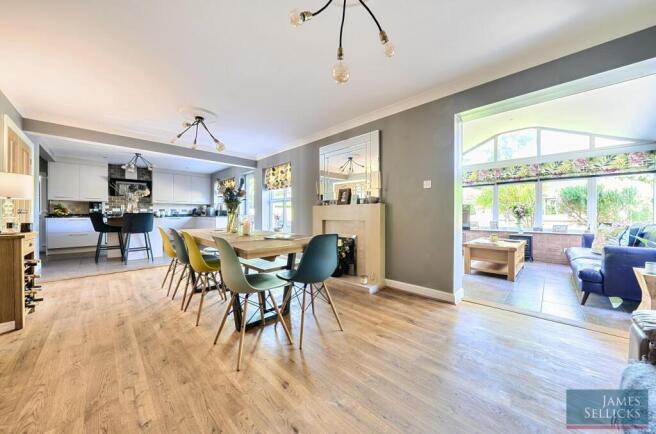 Open plan living dining kitchen