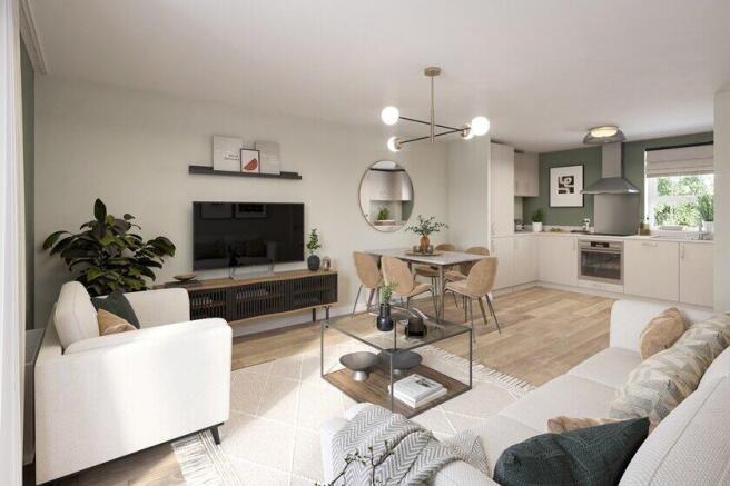 open-plan living area