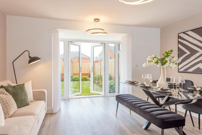 Dining and family area in the 3 bedroom Greenwood