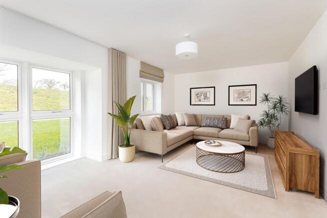 the warrington house type living room cgi, 4 bedroom house for sale in didcot
